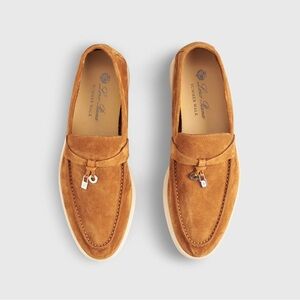 Loro Piana Brown Suede Loafers